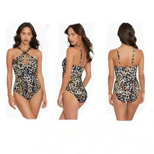 Amoressa Obsessed Elepha One Piece Swimsuit Size 8